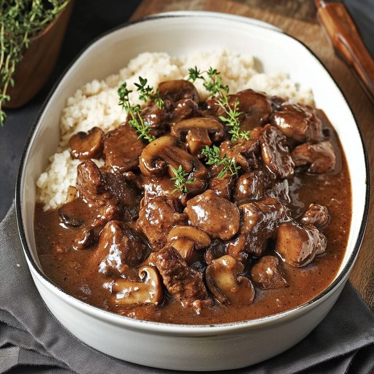 Beef Tips with Mushroom Gravy
