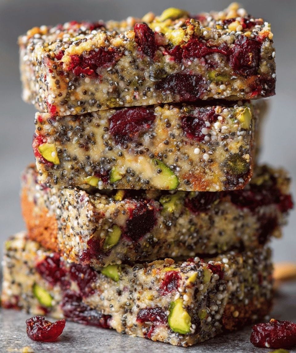 Pistachio Cranberry Chia Bars: The Perfect No-Bake Healthy Snack