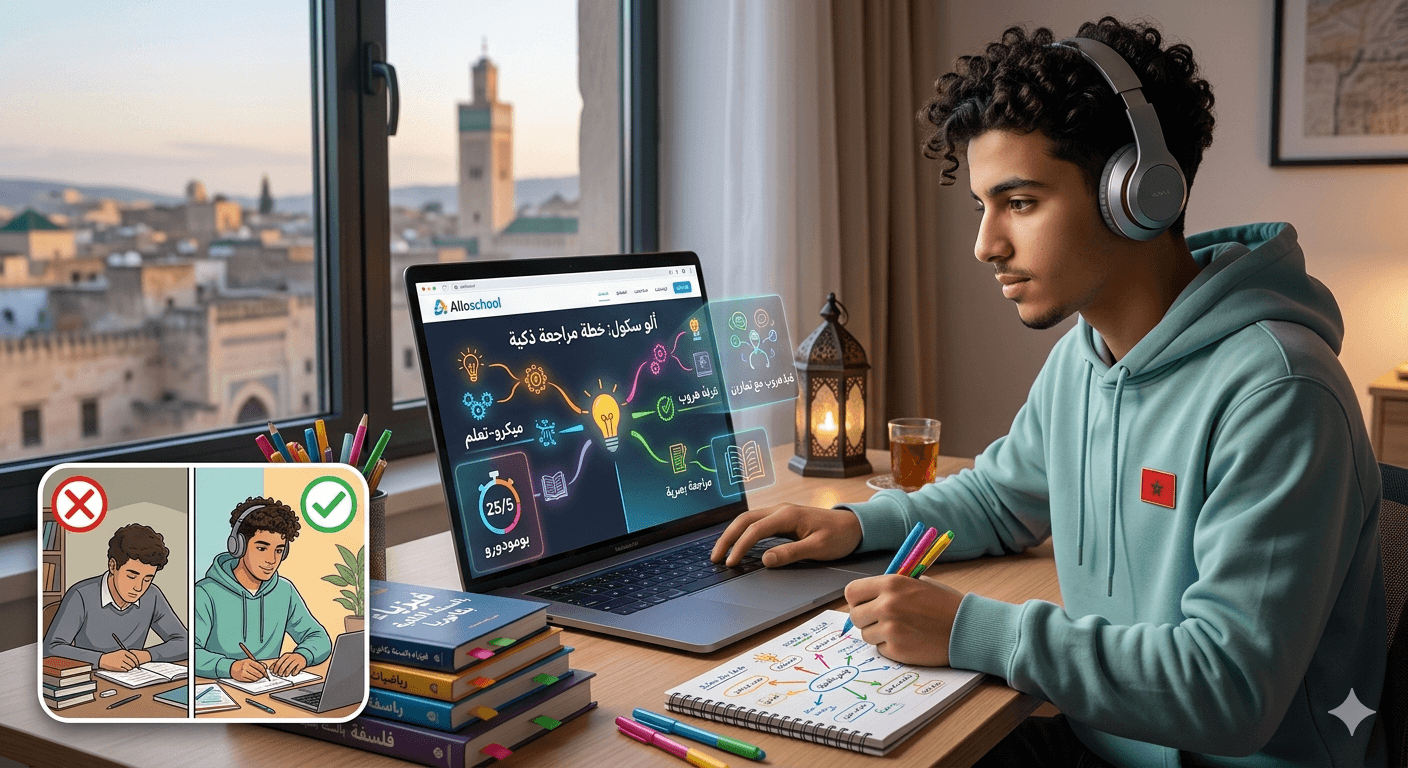 كيف تستعمل Alloschool للمراجعة اليومية بدون ملل؟ (خطة ذكية للمتفوقين)